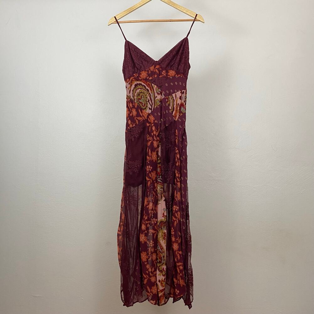 Intimately Free People Evangeline Midi Dress - Brown Combo - Small
